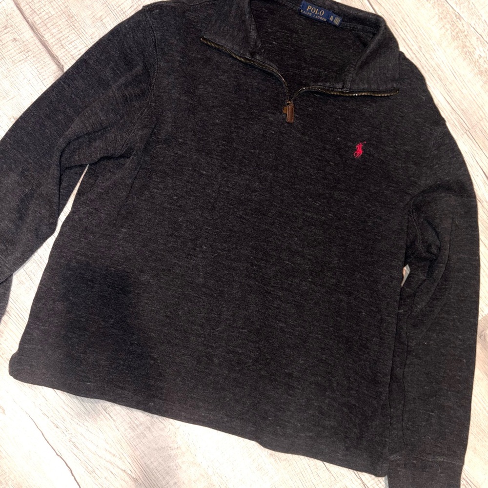 Polo Ralph Lauren Charcoal Quarter-Zip Pullover